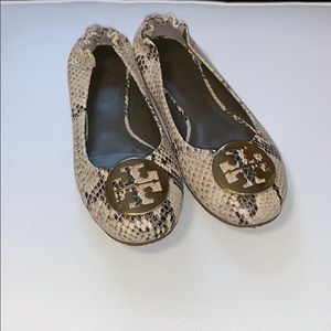 Snakeskin Tory Burch Flats